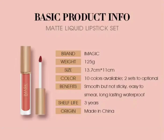 IMAGIC MATTE LIQUID LIPSTICK (KIT-2 MAPLES) - Image 11