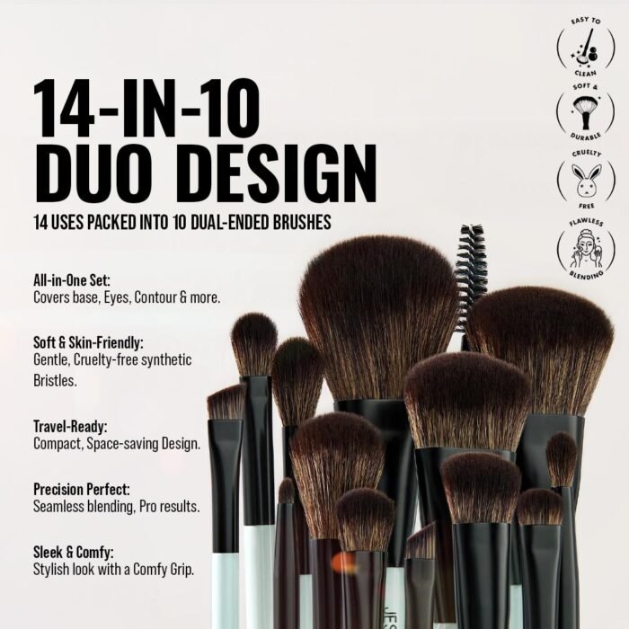 Jessup Beauty14-in-10 Duo-End Brush Versatility Collection - Image 2