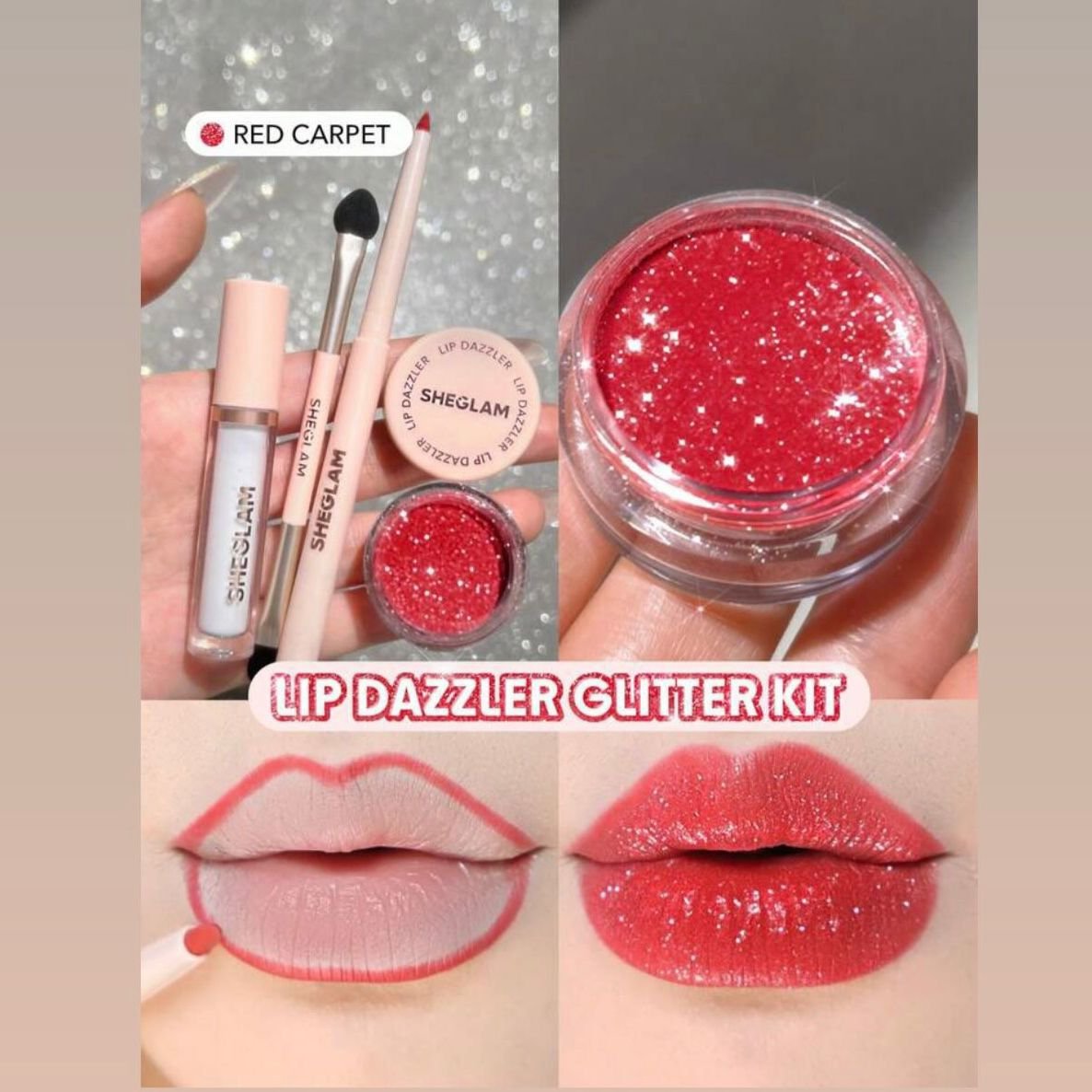 shglam lip dazzler glitter kit